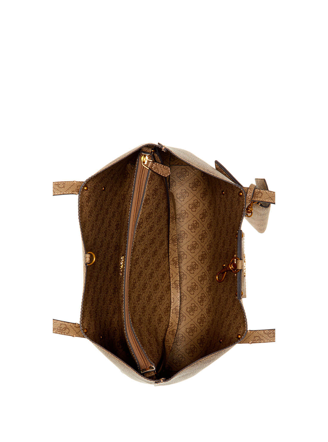 GUESS Women's Eco Brown Brenton Tote Bag ESB839023 Inside View