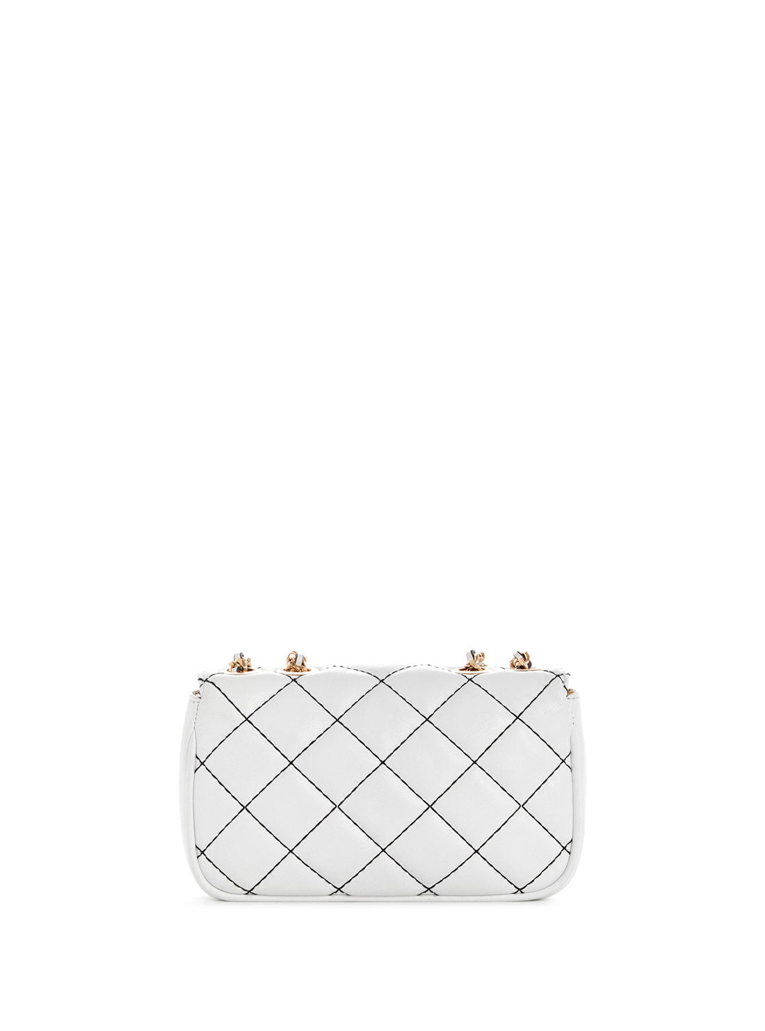 GUESS Womens White Cessily Micro Mini Crossbody Bag QC767978 Back View
