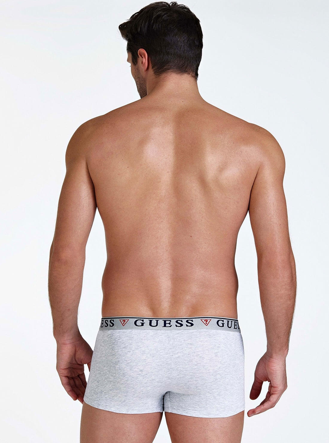 GUESS Mens Grey Brian Boxer 3-Pack Trunks U97G01JR003 Back View