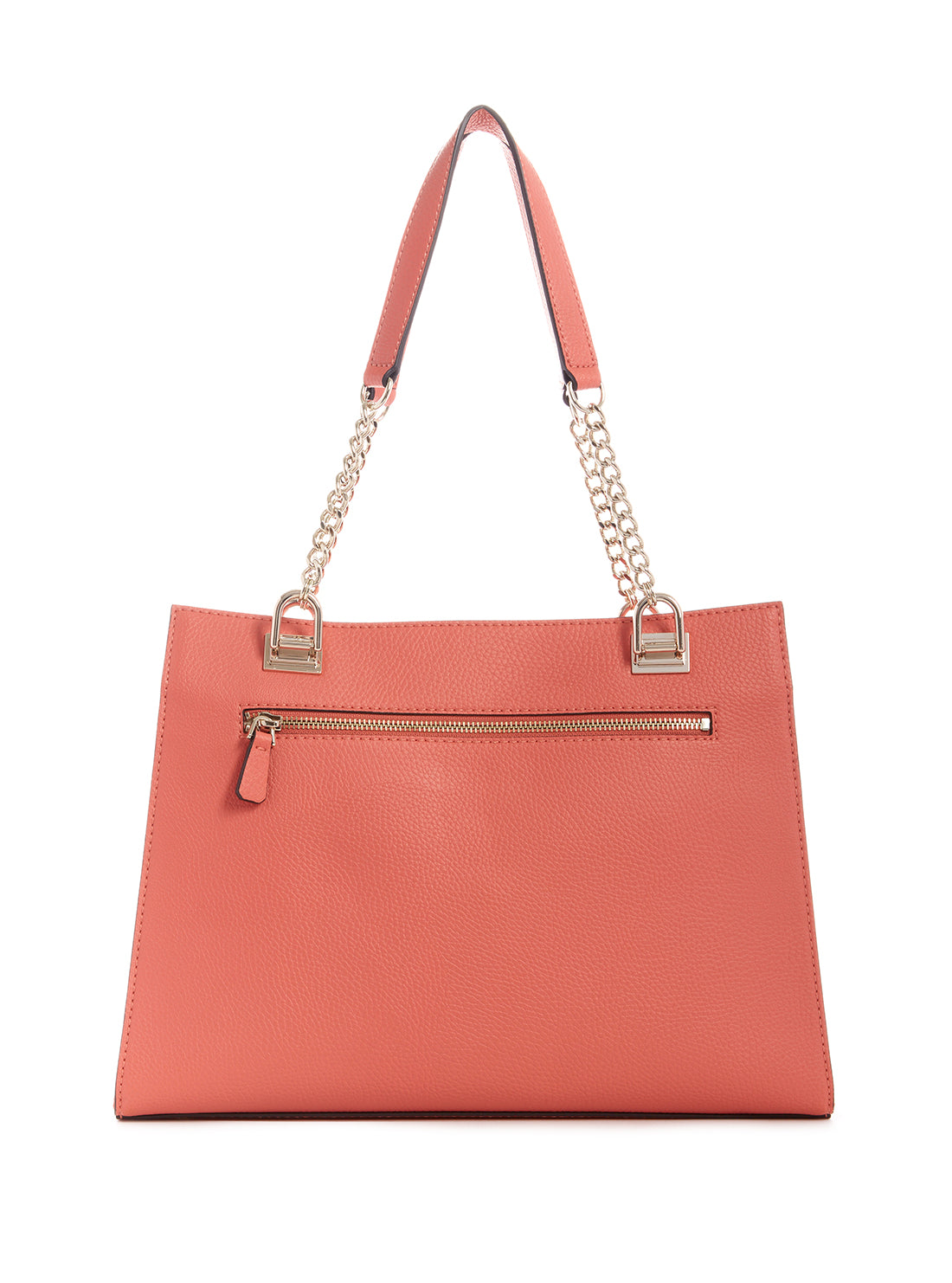GUESS Womens Coral Pink Belle Isle Society Carryall VG774423 Back View