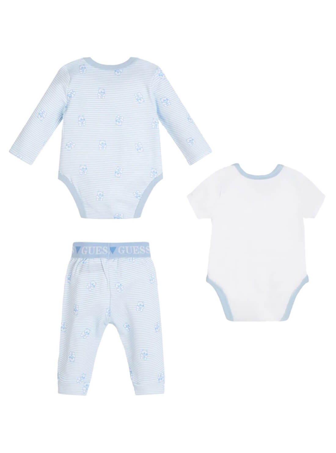 GUESS Kids Blue Baby Bear Bodysuit And Pants Set H1RW04KA6W0 Back View