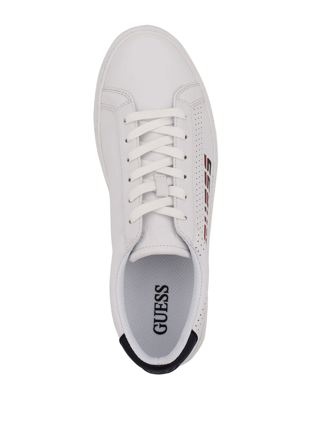 GUESS Men's White Barolo Logo Sneakers BAROLO Top View