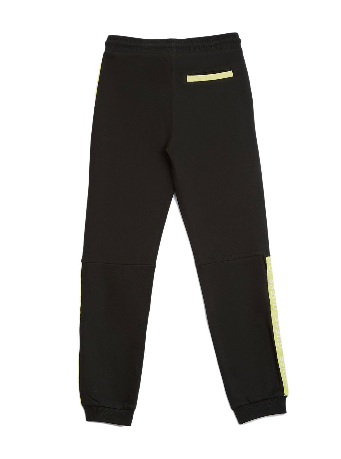 GUESS Big Boys Black Multi Logo Active Trackpants (7-16) L2RQ11KA6R0 Back View