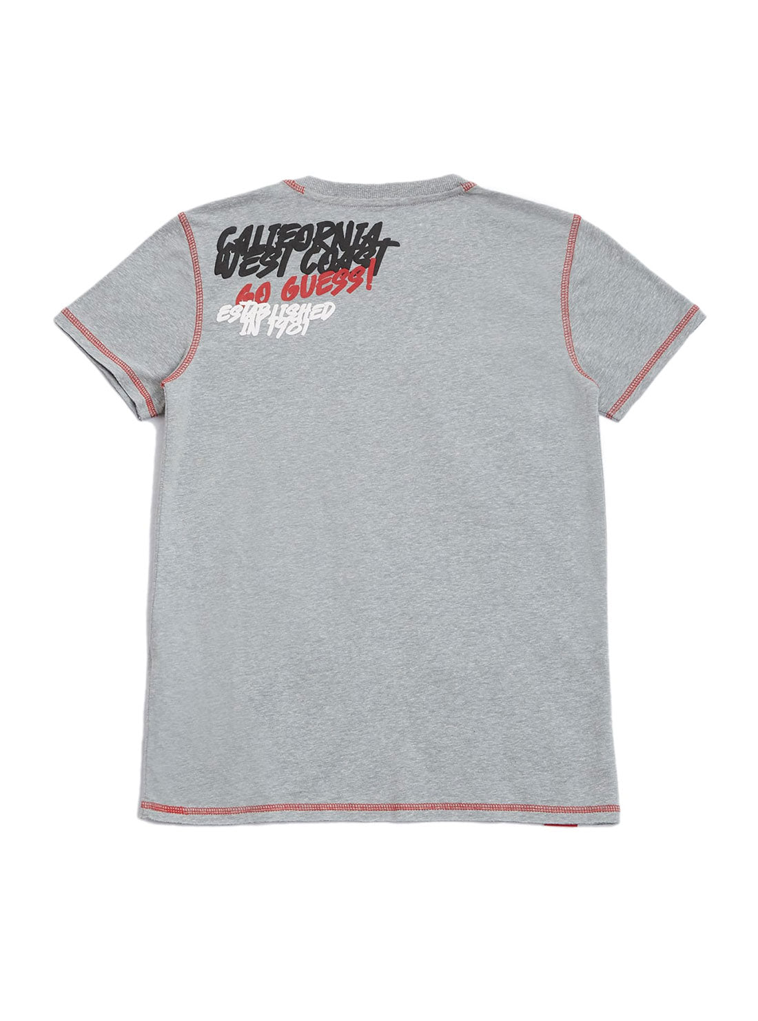 GUESS Big Boys Grey Graphic Memories Logo T-Shirt (7-16) L2RI17KAV10 Back View