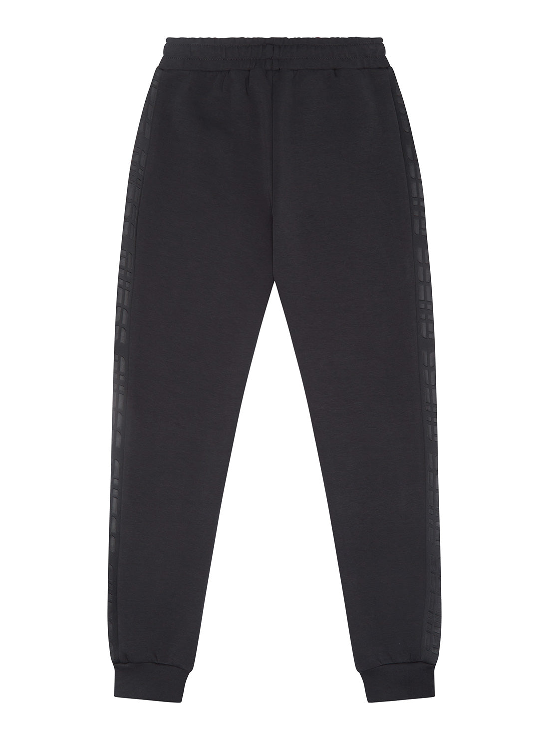 GUESS Kids Big Girl Black Grey Logo Active Trackpants (8-16) J2GQ11FL03S Back View