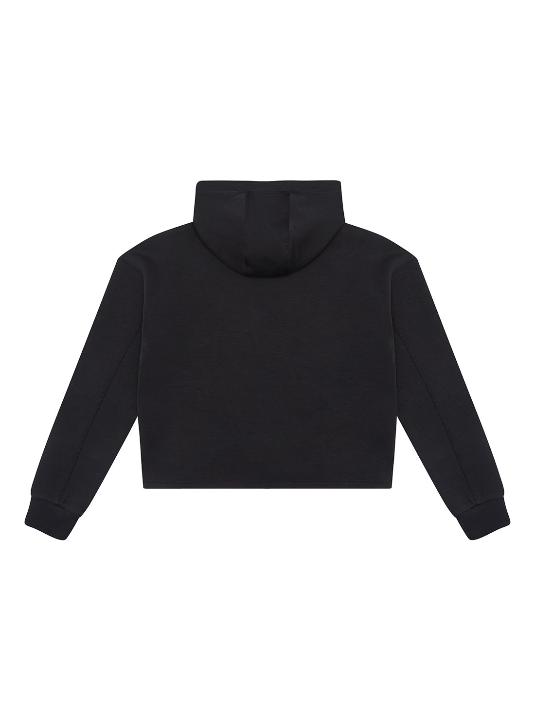 GUESS Kids Big Girl Black Grey Logo Hooded Active Jumper (8-16) J2GQ03FL03S Back View