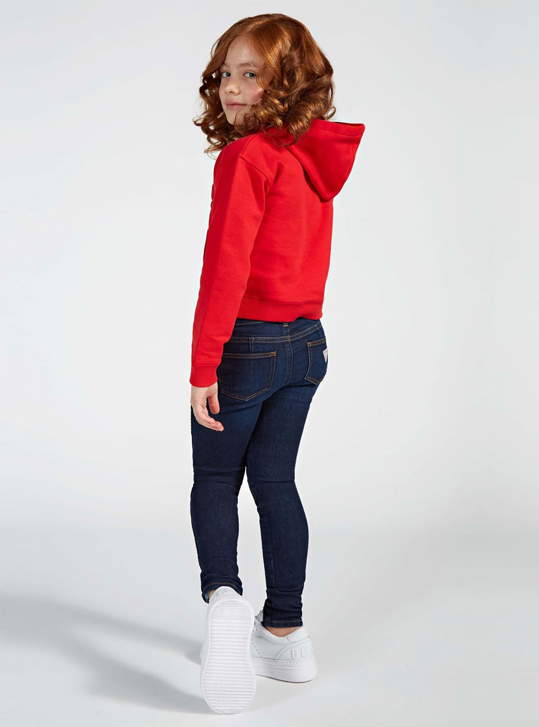 GUESS Kids Big Girl Carrie Dark Denim Skinny Pants (7-16) J2RA11D4GV0 Back View