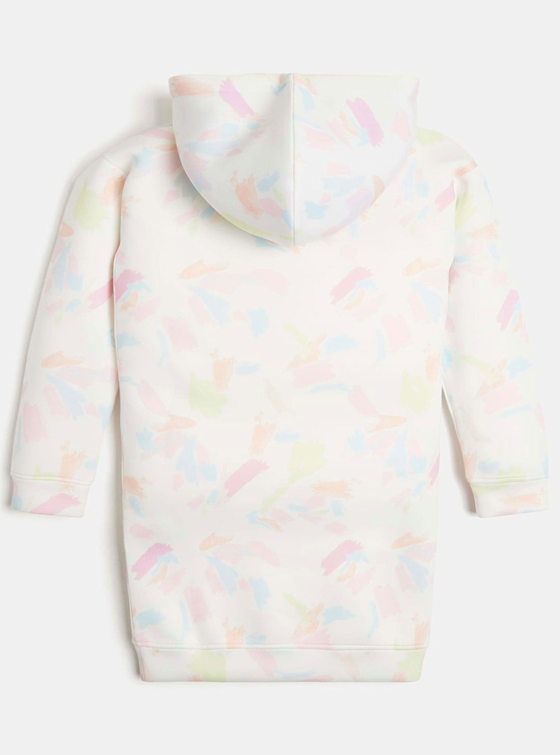 GUESS Big Girls White Combo Fleece Dress (8-16) J2RK43JR06W Ghost Back View