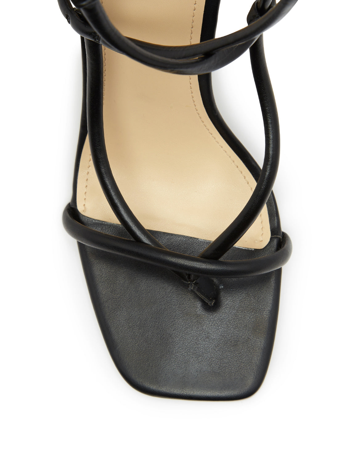 GUESS Women's Black Bilma Strappy Stiletto Heels BILMA Top View