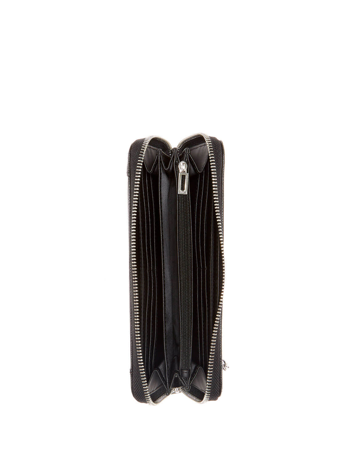 GUESS Womens Black  Logo Frankie Large Wallet SY812846 Inside View