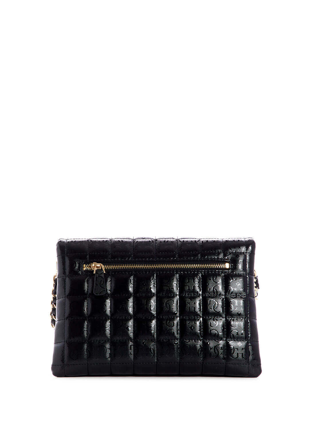 GUESS Womens Black Quilted Kobo Crossbody Bag GG841121 Back View