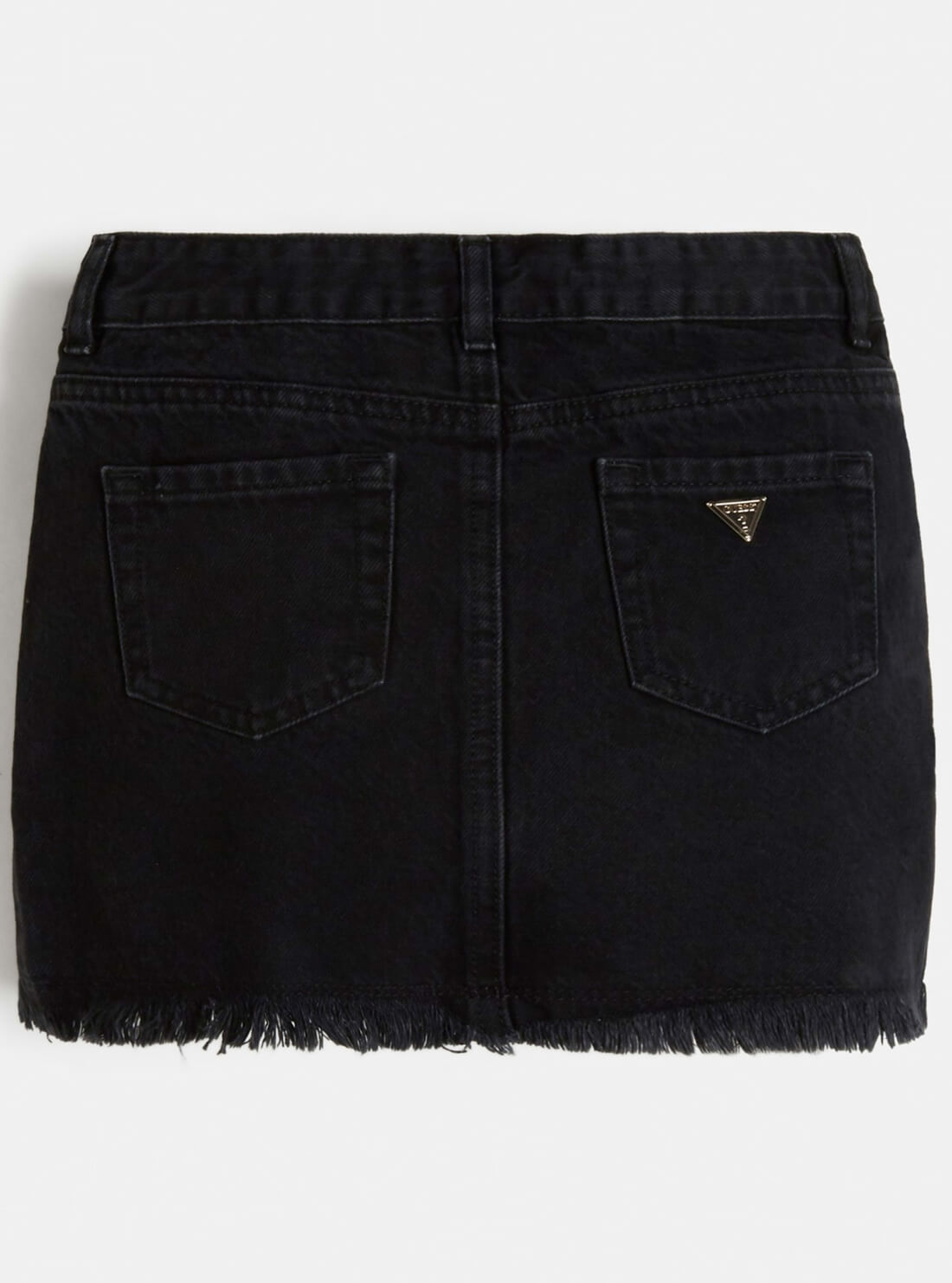 GUESS Kids Big Girl Black Stud Denim Skirt (7-16) J1BD06D4EJ0 Back View