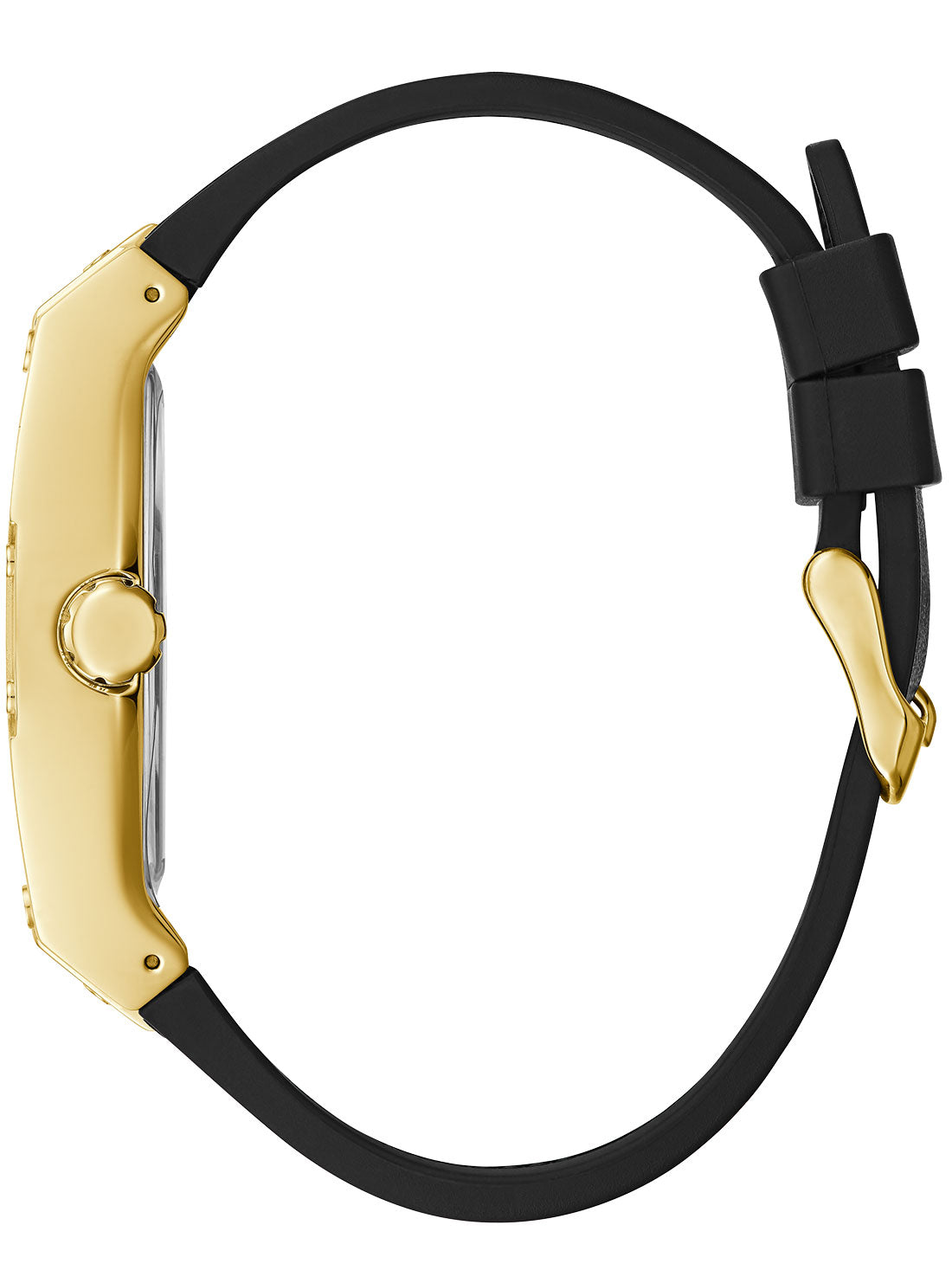 GUESS Unisex Black and Gold Phoenix Watch GW0202G1 Side View
