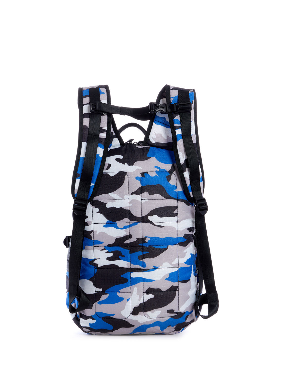 GUESS Mens Blue Camo Expedition Backpack PO835798 Back View