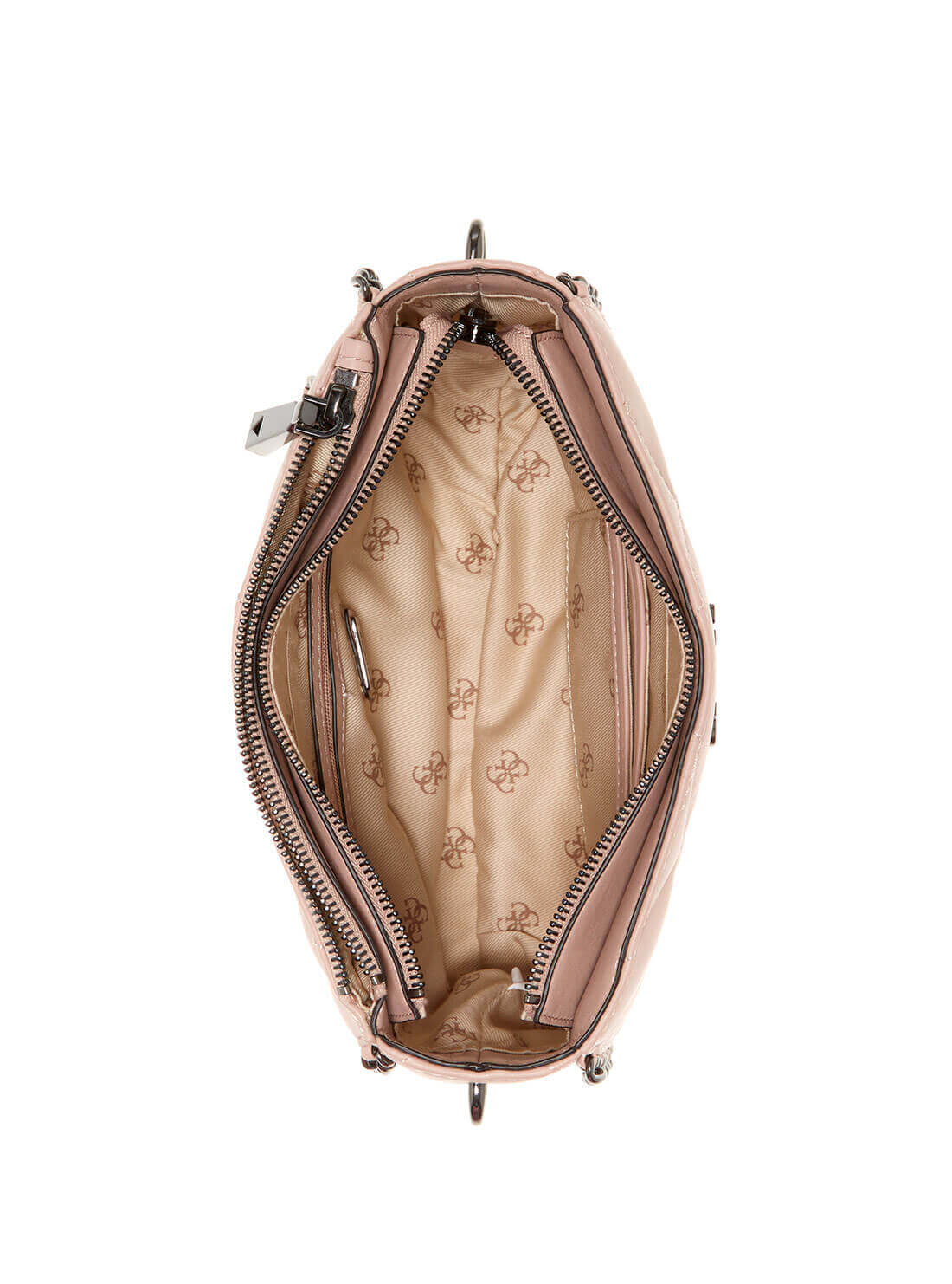 GUESS Womens Blush Pink Khatia Shoulder Bag QM838118 Inside View