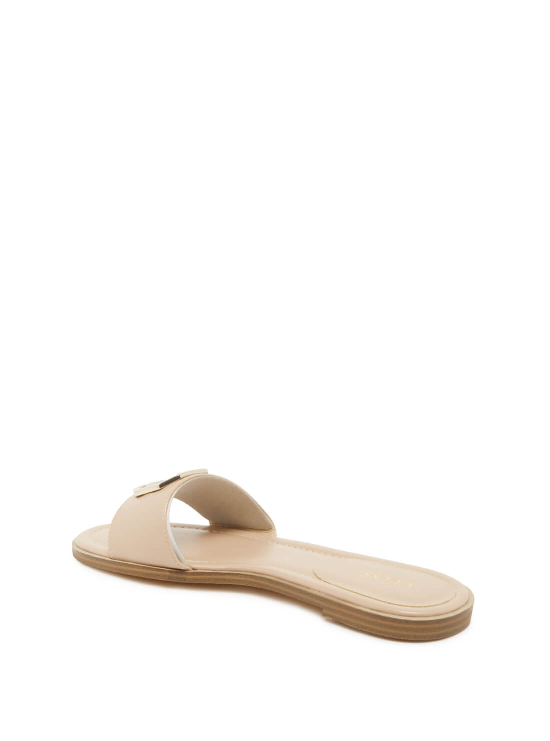 GUESS Women's Beige Botali Quattro G Logo Slides BOTALI-A Back View