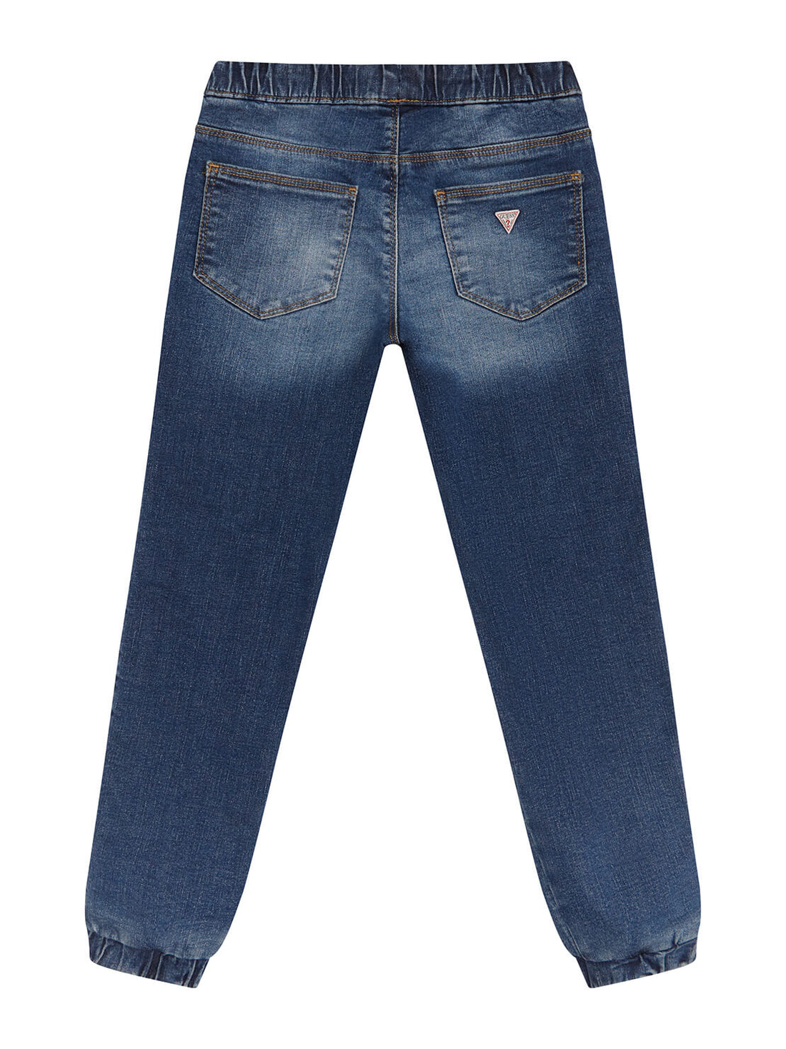 GUESS Boys Double Warm Indigo Denim Jogger Pant (2-7) Back View