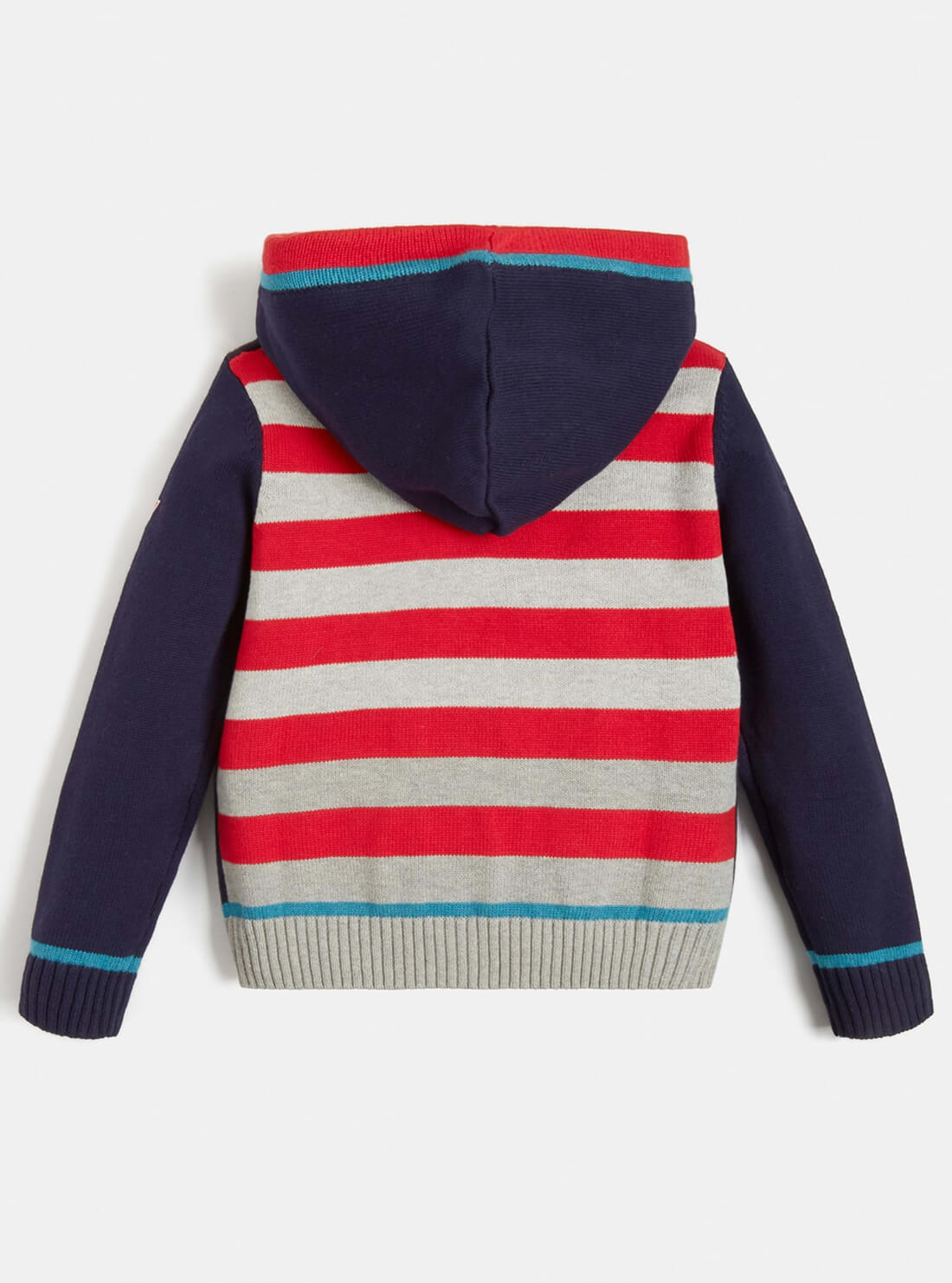 GUESS Big Boy Blue Multi Hooded Sweater (7-16) L1BR06Z2NN0 Back View