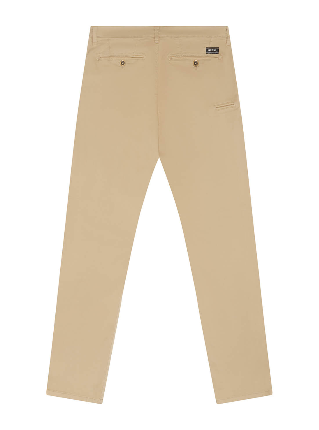 GUESS Kids Big Boy Honey Khaki  Sateen Chino Pants (7-16) L1BB03WDD52 Back View