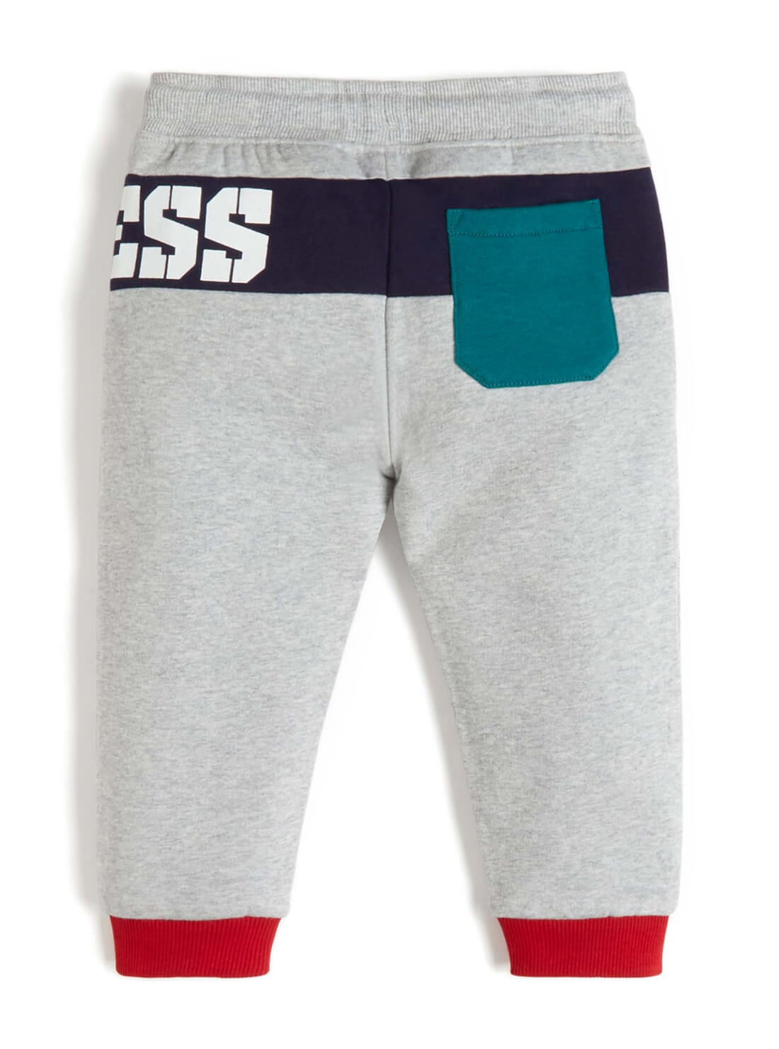 GUESS Little Boys Grey Multi Logo Active Trackpants (2-7) N1BQ11KAV30 Back View