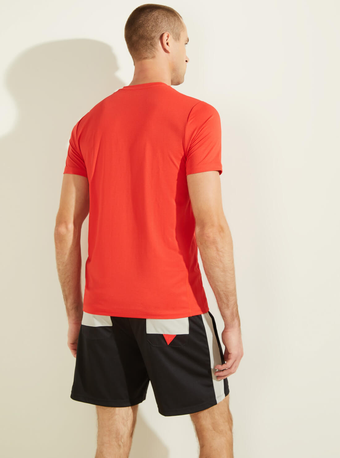 GUESS Mens Eco Red Anderson Sports T-Shirt U1YA08MC03Y Back  View