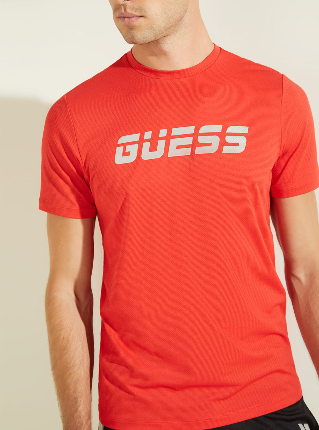 GUESS Mens Eco Red Anderson Sports T-Shirt U1YA08MC03Y Detail View