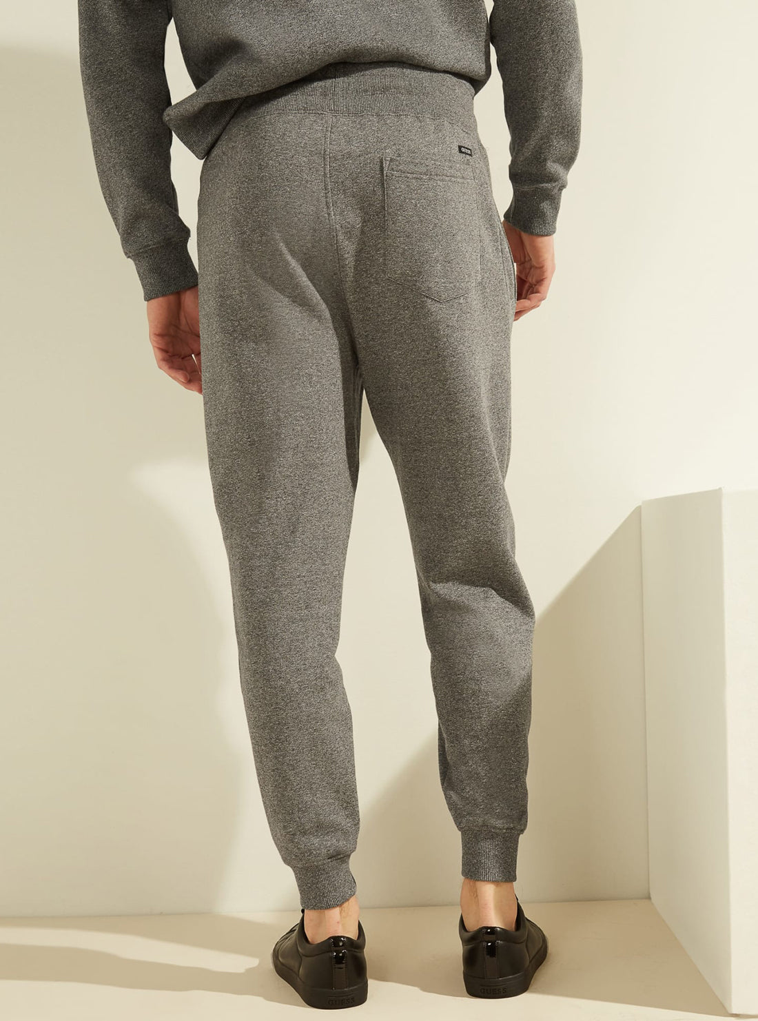 GUESS Mens Eco Grey Relaxed Roy Joggers  M0GQ05R44Q7 Back View