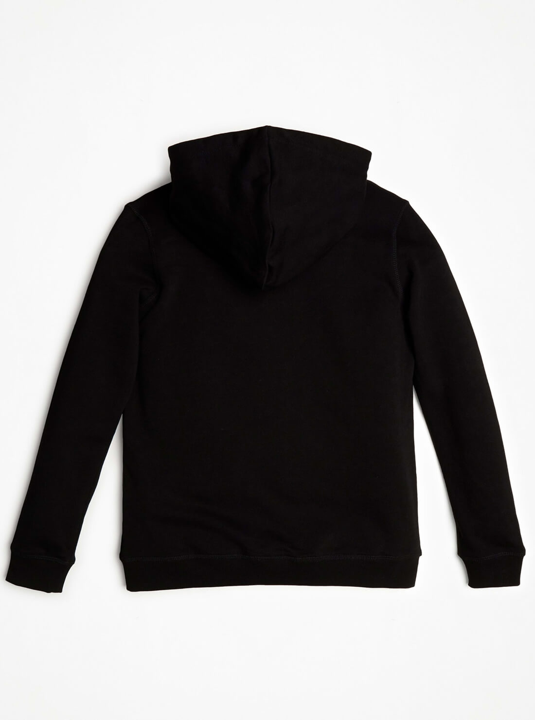 GUESS Kids Big Boy Black Fleece Active Logo Hoodie (7-16) L92Q09K5WK0 Back View