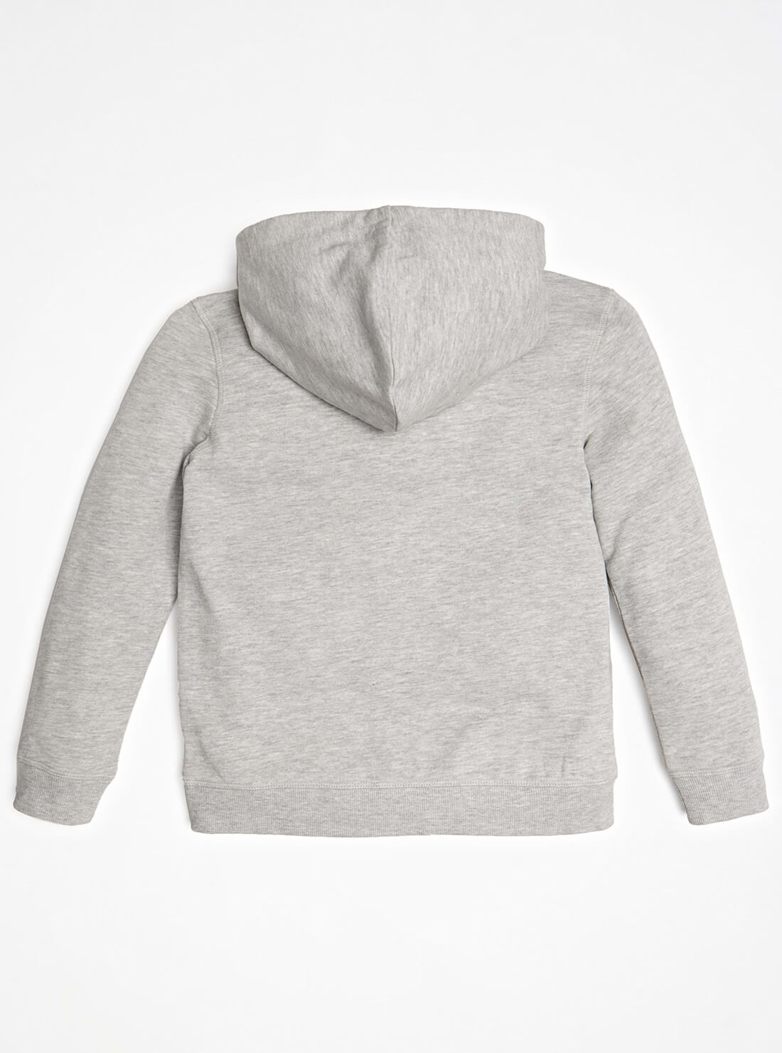GUESS Kids Big Boy Grey Fleece Active Logo Hoodie (7-16) L92Q09K5WK0 Back View