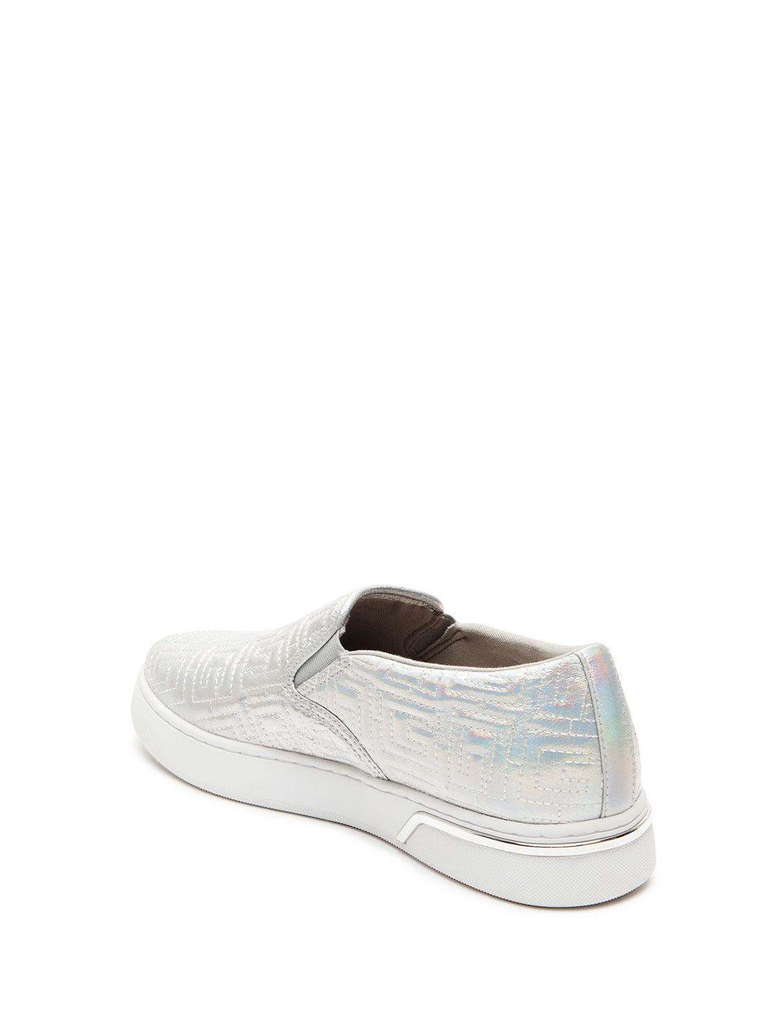 GUESS Womens Silver G-Logo Slip-on Relize Sneakers RELIZE-A Back View