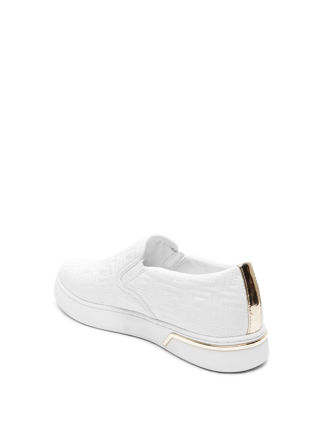 GUESS Womens White G-Logo Slip-on Relize Sneakers RELIZE-A Back View