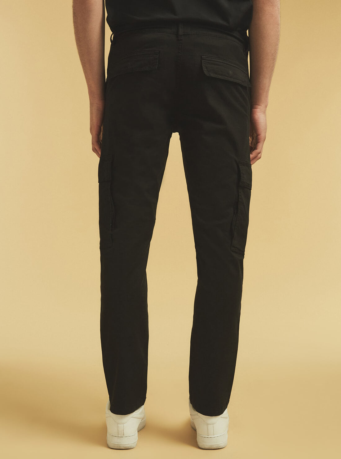 GUESS Mens GUESS Originals Black Kit Cargo Pants MBYB03307KD Back View