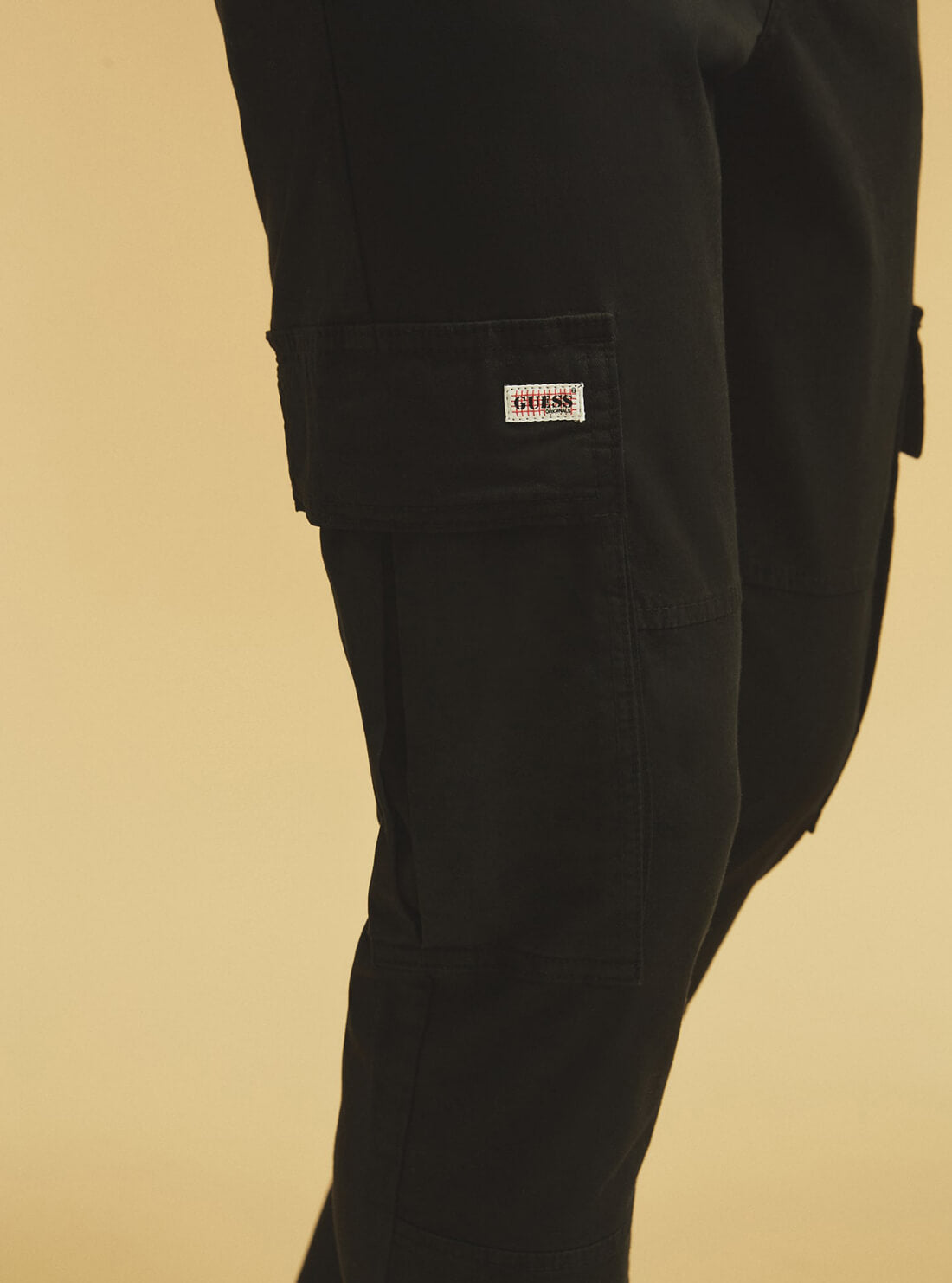 GUESS Mens GUESS Originals Black Kit Cargo Pants MBYB03307KD Detail View