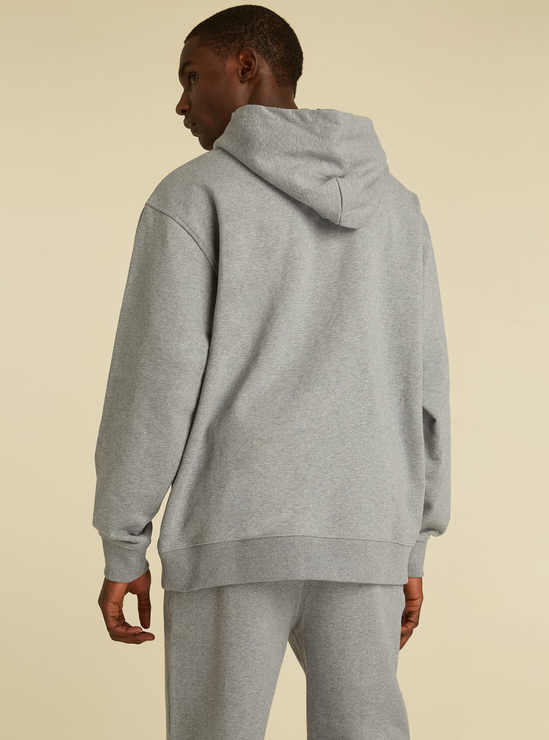 GUESS Mens GUESS Originals Grey Kit Hoodie MBYQ00RA1B3 Back View