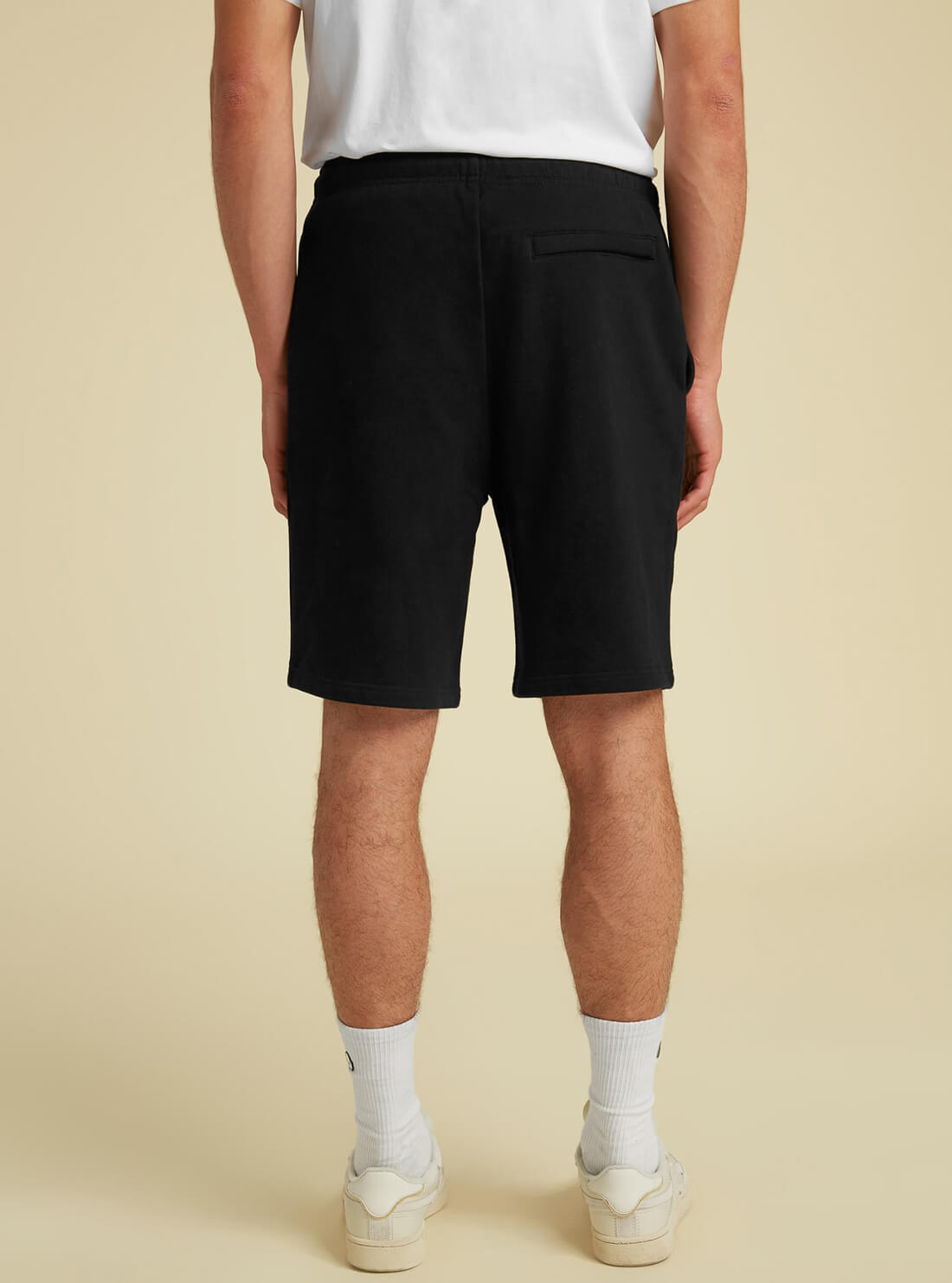 GUESS Mens GUESS Originals Black Relaxed Fit Kit Shorts MBYQ01RA1B3 Back View