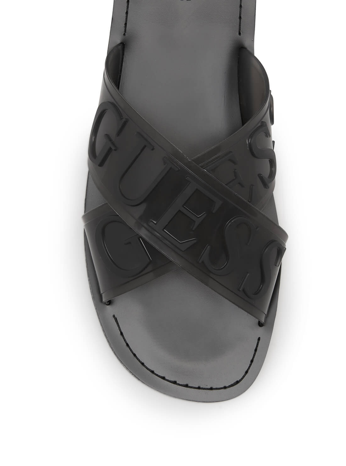 GUESS Womens Gesabel Logo Black Slides GESABEL Top view