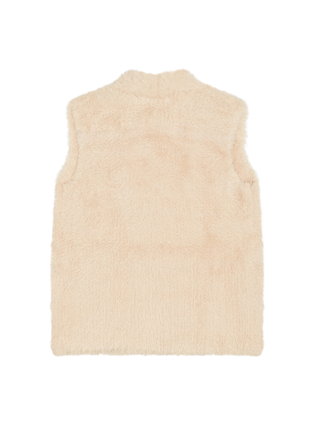 GUESS Big Girls Cream Faux Fur Vest (7-16) J1BN01WE970 Back View