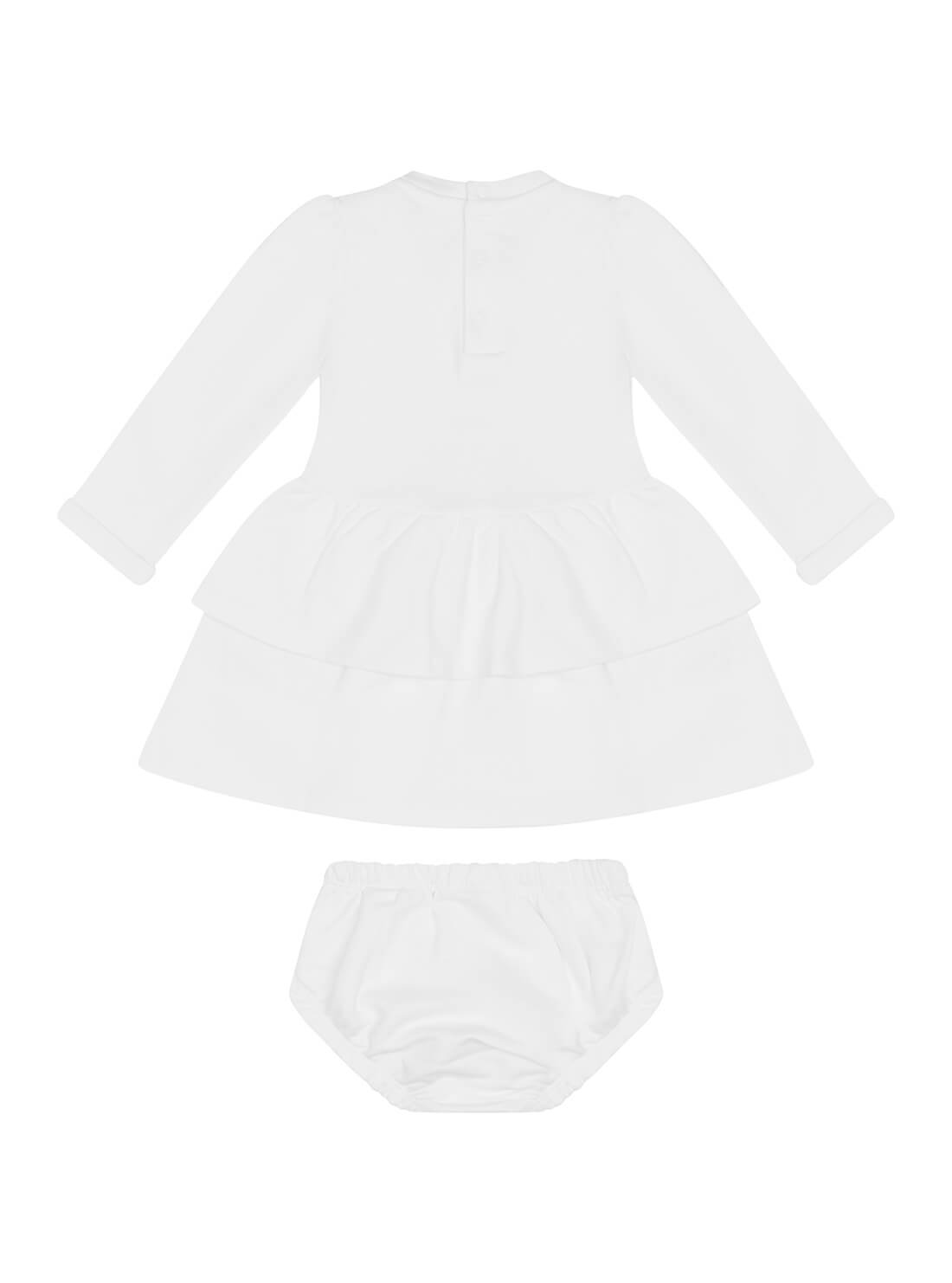 GUESS Baby Girl White Set Active Dress and Panties (3-18m) A1BK16KAD70 Back View