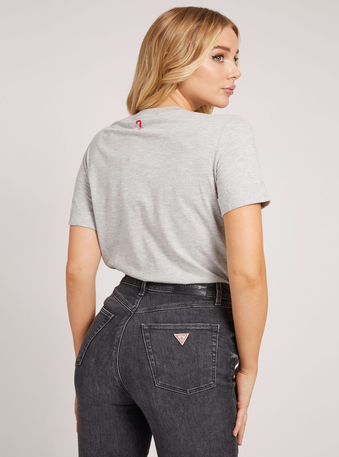 GUESS Womens Grey Maider T-Shirt W1BI08K46D1 Back View