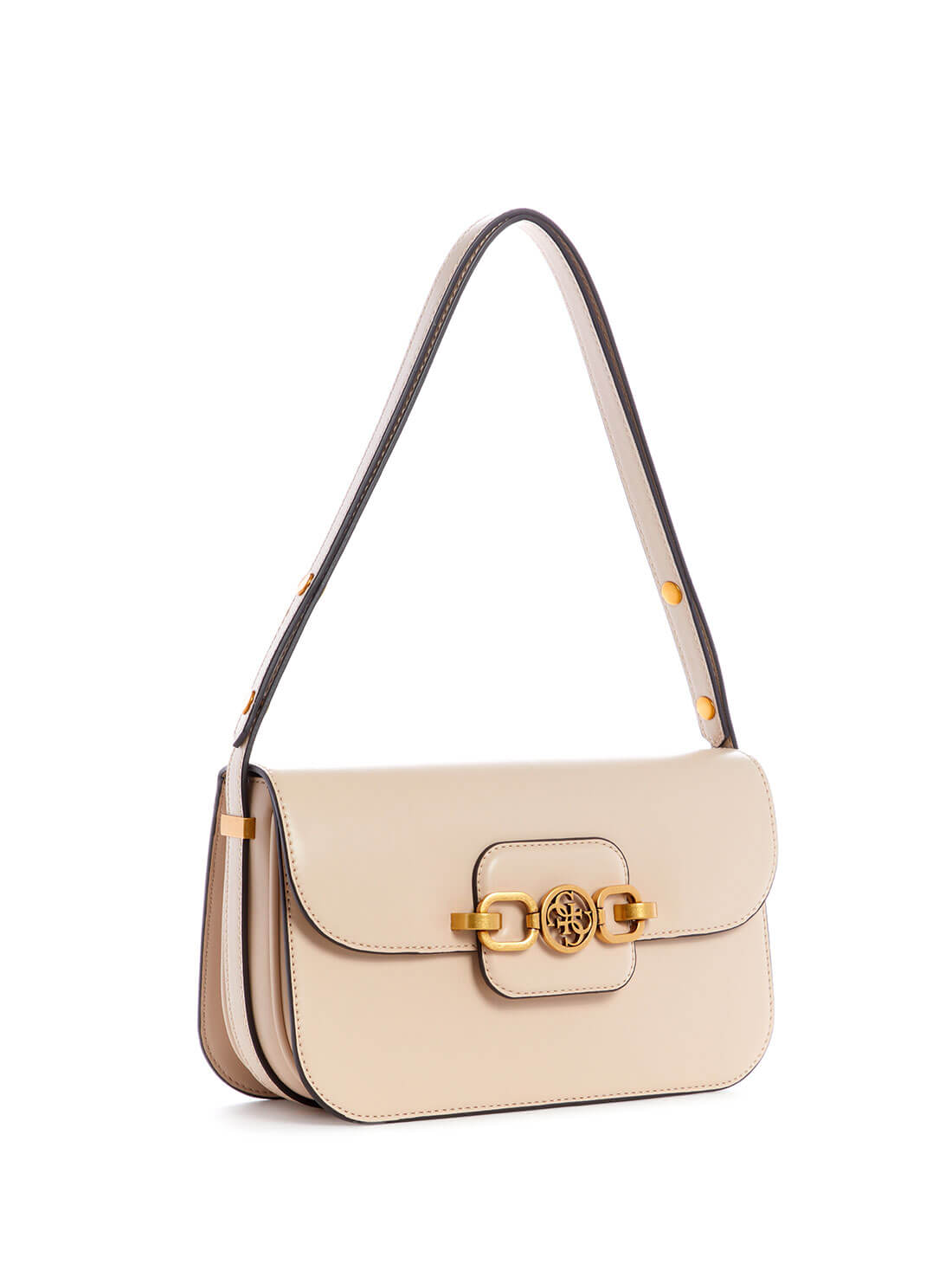 GUESS Womens  Beige Hensely Convertible Shoulder Bag VB811321 Front Side View