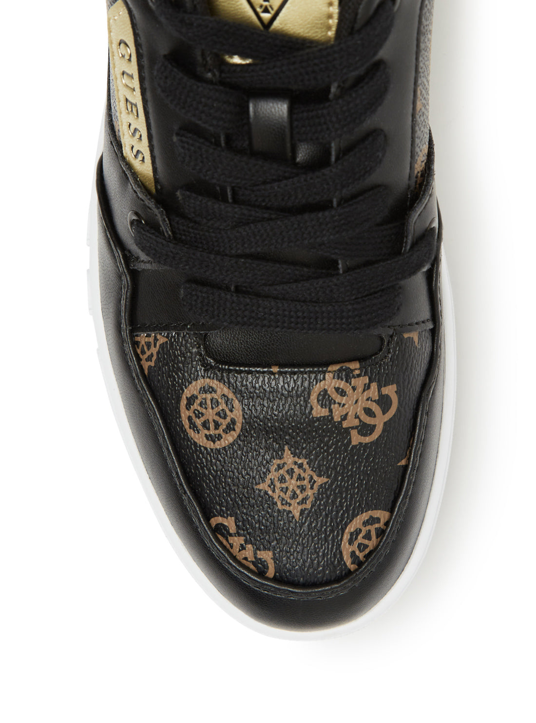 GUESS Julien Embossed Low-Top brown womens Sneakers front view