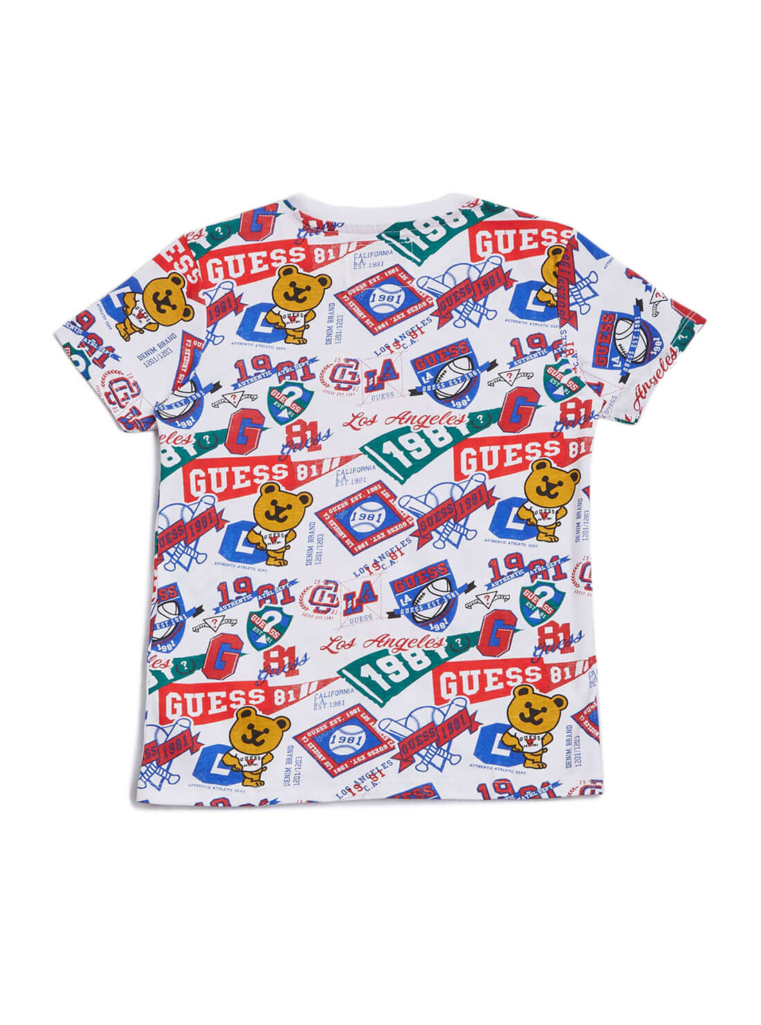 GUESS Little Boys Collage Logo Print T-Shirt (2-7) N2RI07K8HM0 Back View