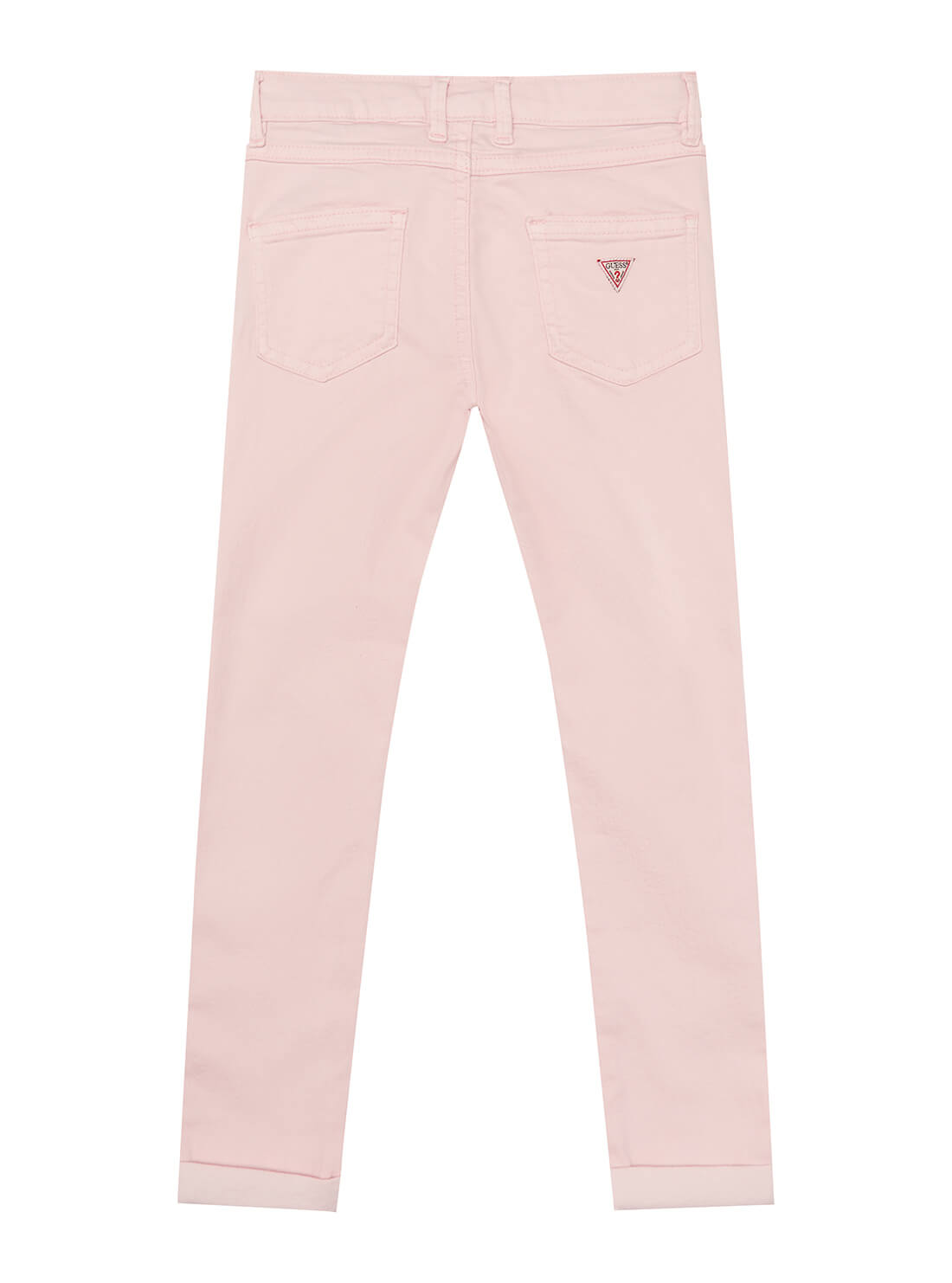 GUESS Little Girls  Ballet Pink Stretch Denim Pants (2-7) K2RB06WE5X0 Back View
