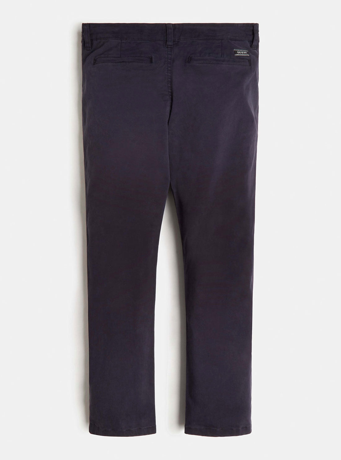 GUESS Kids Big Boy Deep Navy Sateen Chino Pants (7-16) L1BB03WDD52 Back View