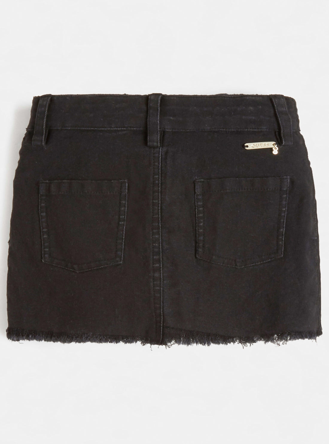 GUESS Kids Little Girl GUESS Rock Denim Mini Skirt in Black Wash (2-7) K1BD00D4IG0 Back View