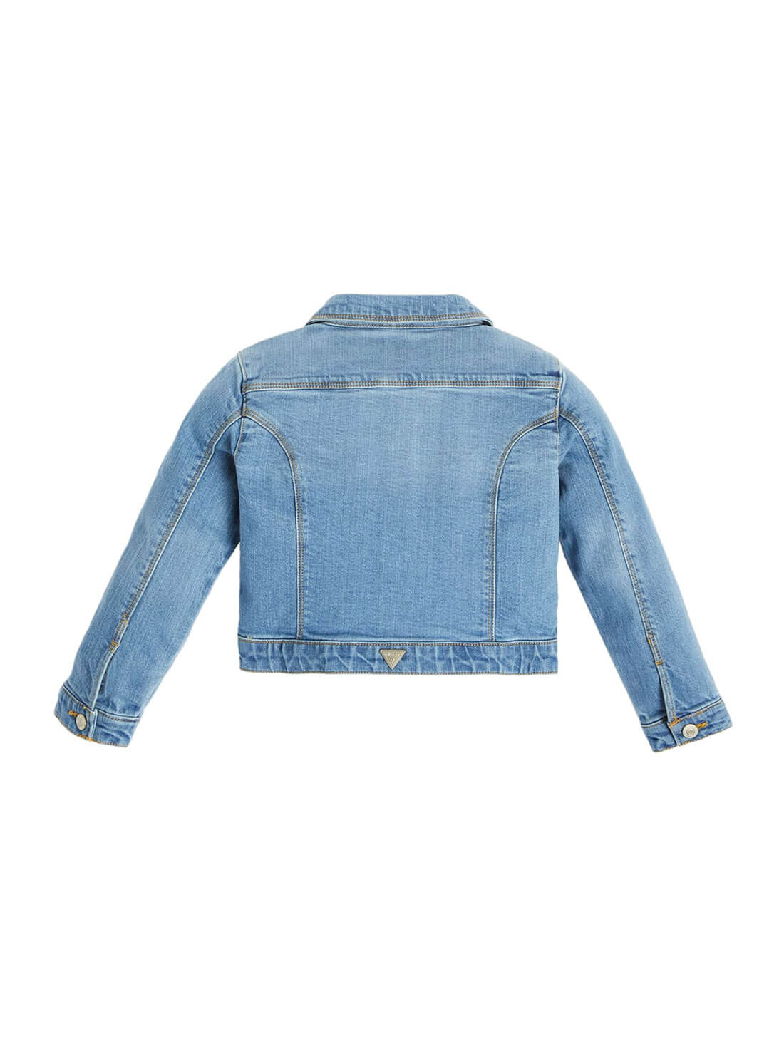 GUESS Kids Medium Wash Denim Jacket (2-7) Back View