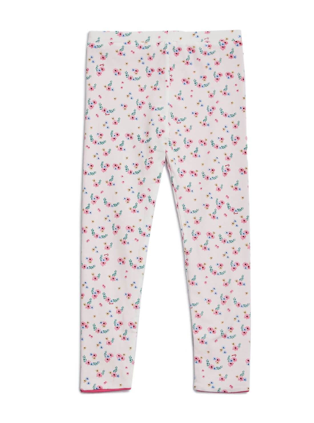 GUESS Little Girls Pink Mini Flowers Reversible Leggings (2-7)  K2RB01K6YW1 Back View