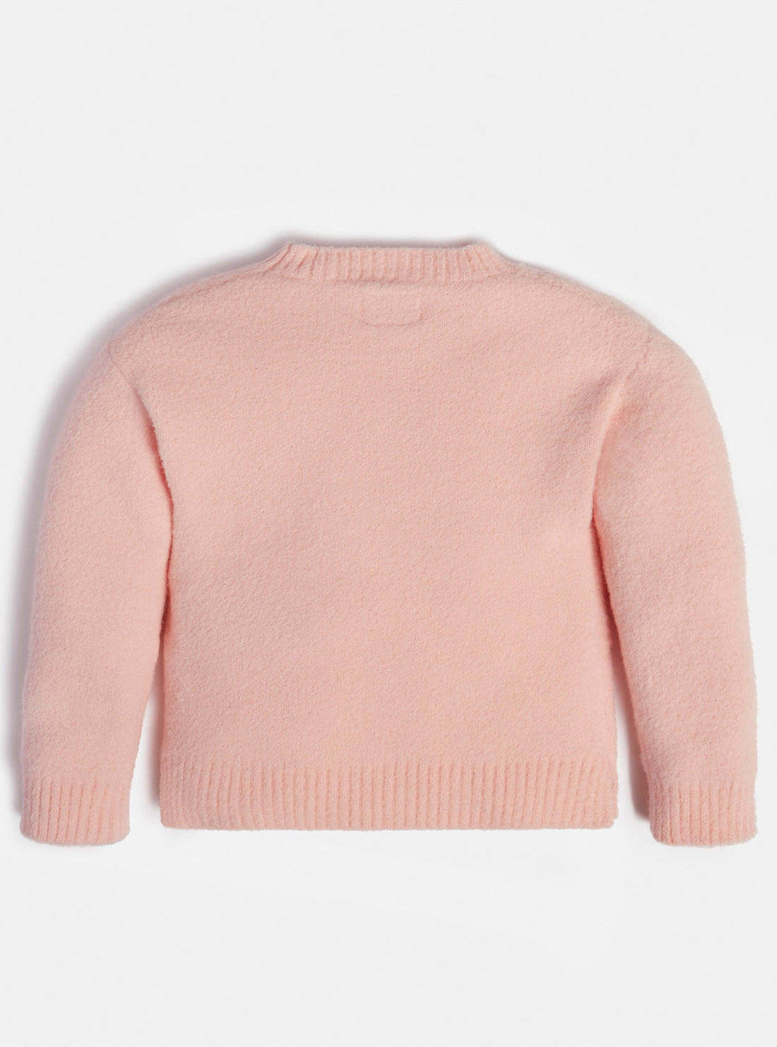 GUESS Little Girls Pink Fluffy Logo Sweater (2-7) K1BR02Z2WS0 Back View