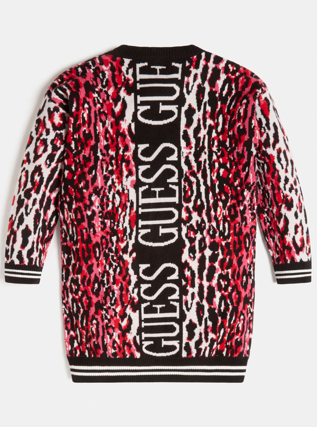GUESS Big Girls Pink Leopard Cardigan (7-16) J1BR03Z2XA0 Back View
