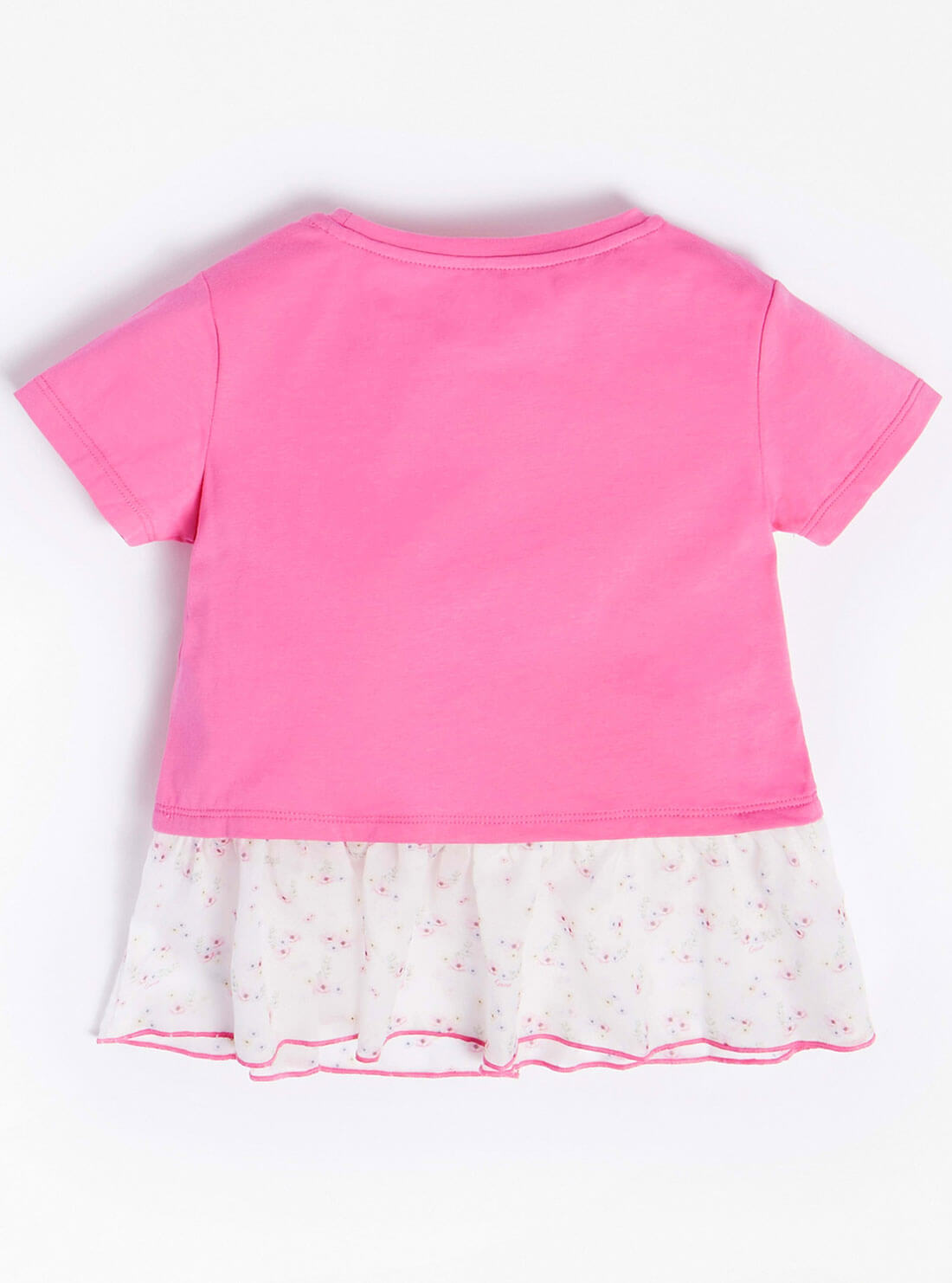 GUESS Kids Pink Trip Chiffon T-Shirt (2-7) Back View
